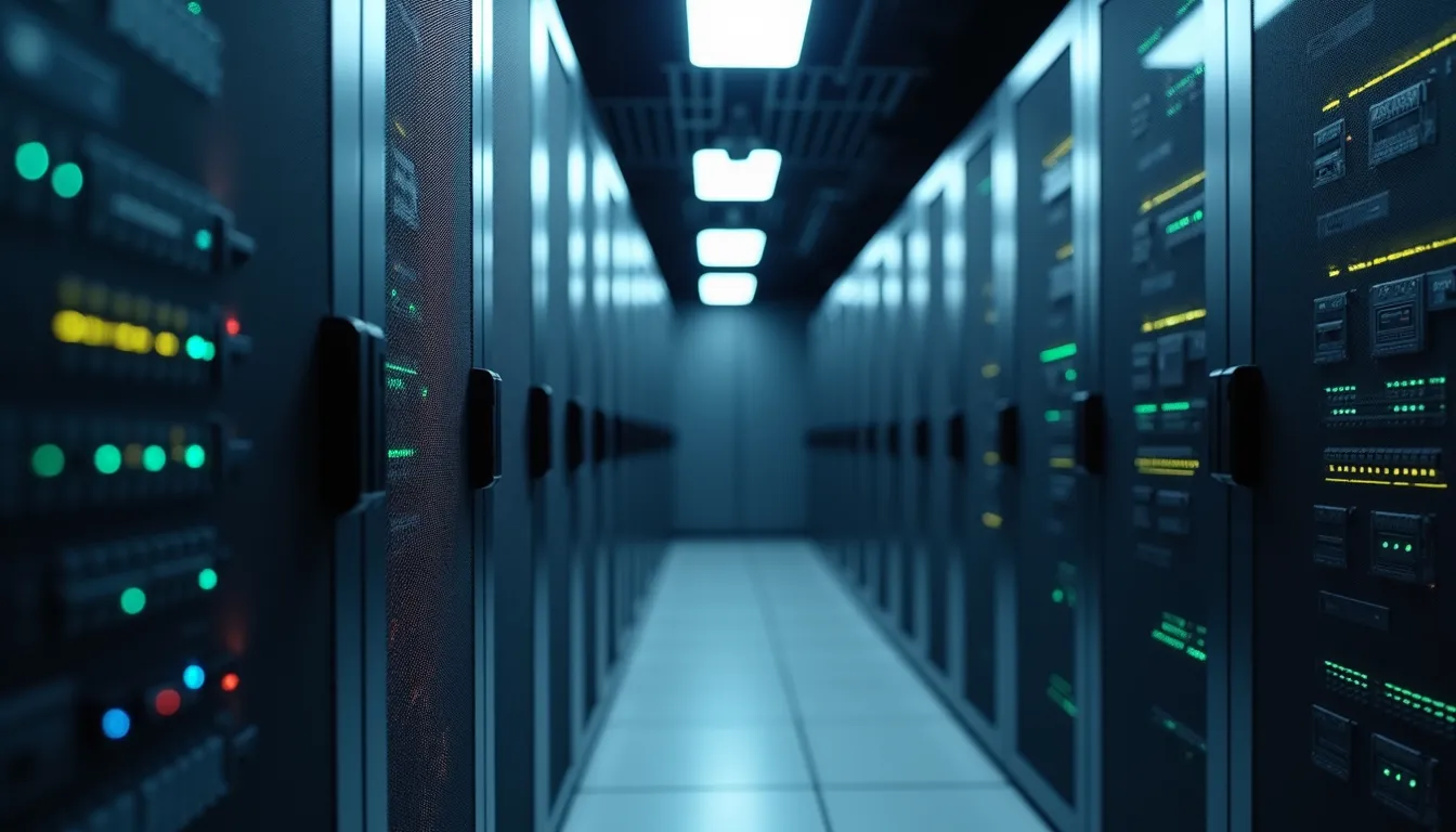 Close-up view of a server room with AI infrastructure in Singapore